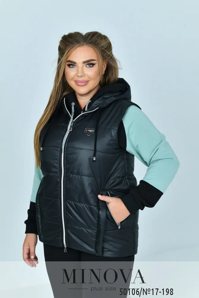 Костюм 17-198-оливка-черный Minova