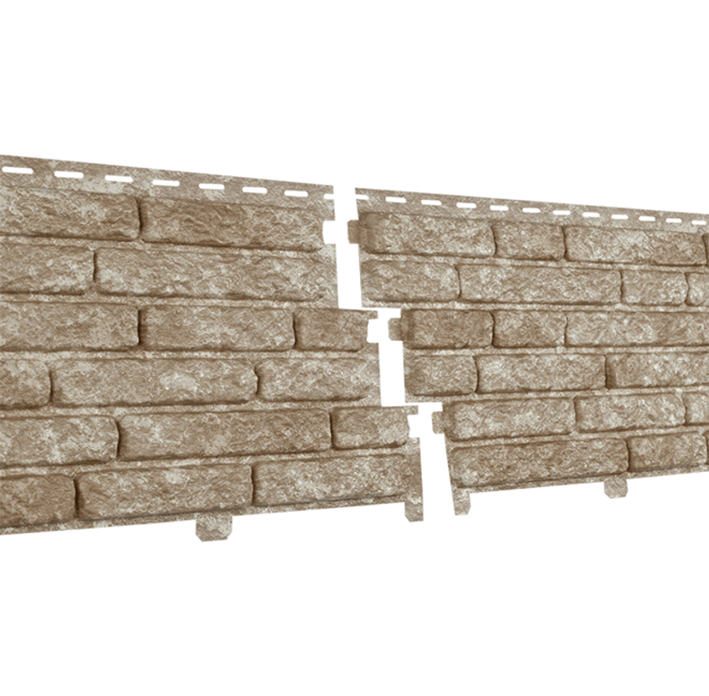 Панель фасадная Ю-Пласт Стоун Хаус Светло-бежевый кварцит 2000х250 мм