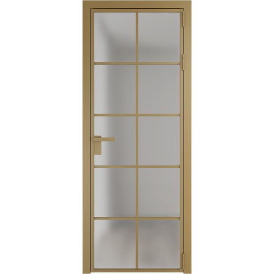 Алюминиевая дверь 4AG золото остеклённая