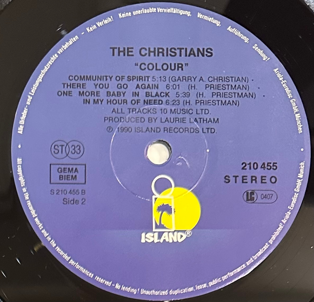 The Christians - Colour (Европа 1990г.)