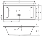 Акриловая ванна Riho LUSSO 170х75