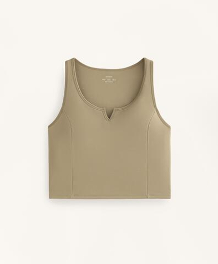 Oysho Топ без рукавов, светлый хаки
