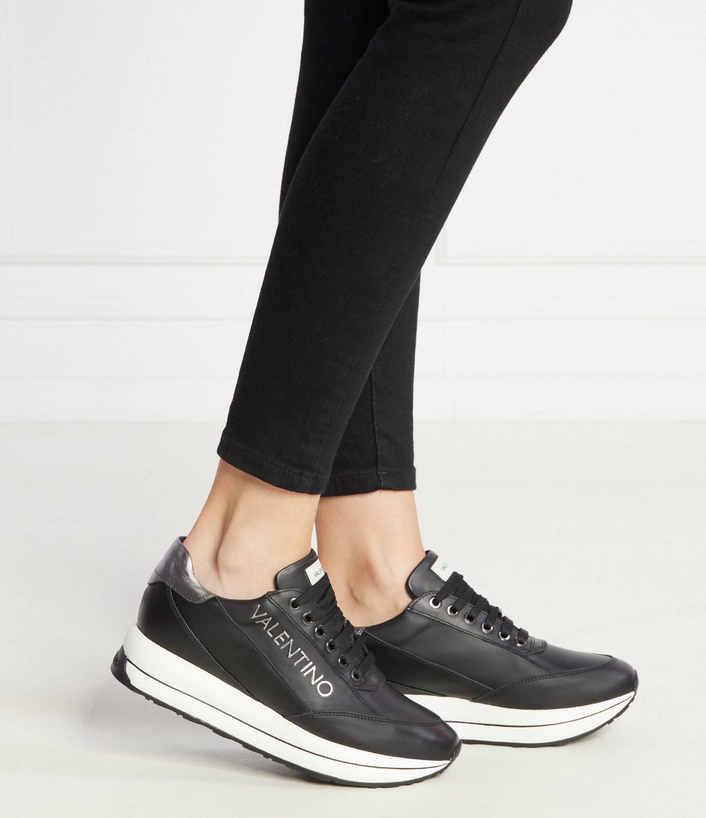 Кожаные кроссовки Valentino - черный(91E1002SYN)