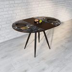 Стол обеденный Элип-1 (конус) каркас чёрный