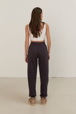 Джоггеры OVERSIZE, с начесом, антрацит