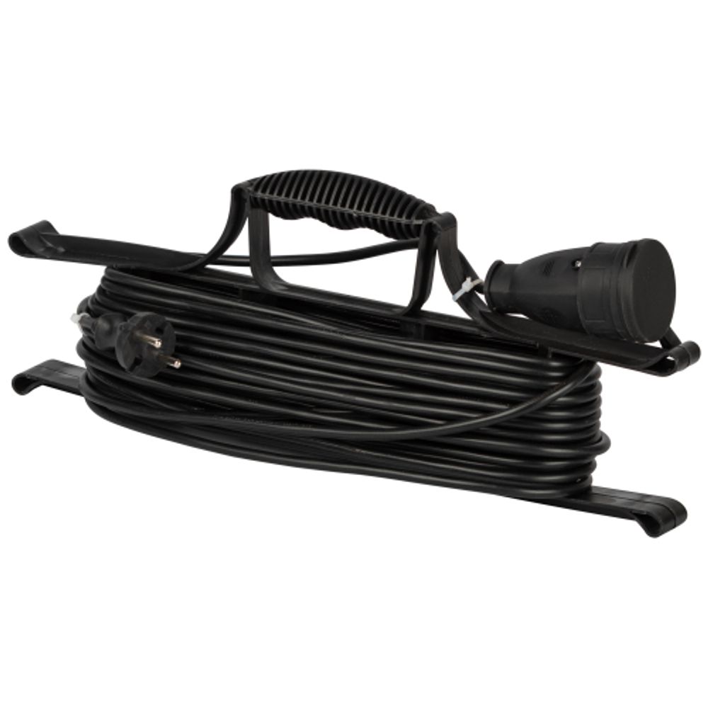 Удлинитель силовой ЭРА GREEN LINE FR-10-20m Greenline на рамке 1 розетка без заземления 20м ПВС 2x1мм2 | Силовые удлинители