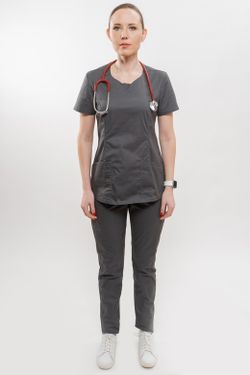 Медицинский топ Доктор Чехов арт. 5140 Wine Pewter