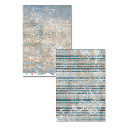 Лист двусторонней бумаги "Александрийский" к коллекции "Египетская сила" от GoldenScrap и EasyBusyHobby, формат а4, 235г, арт. SSEA-27062024-6