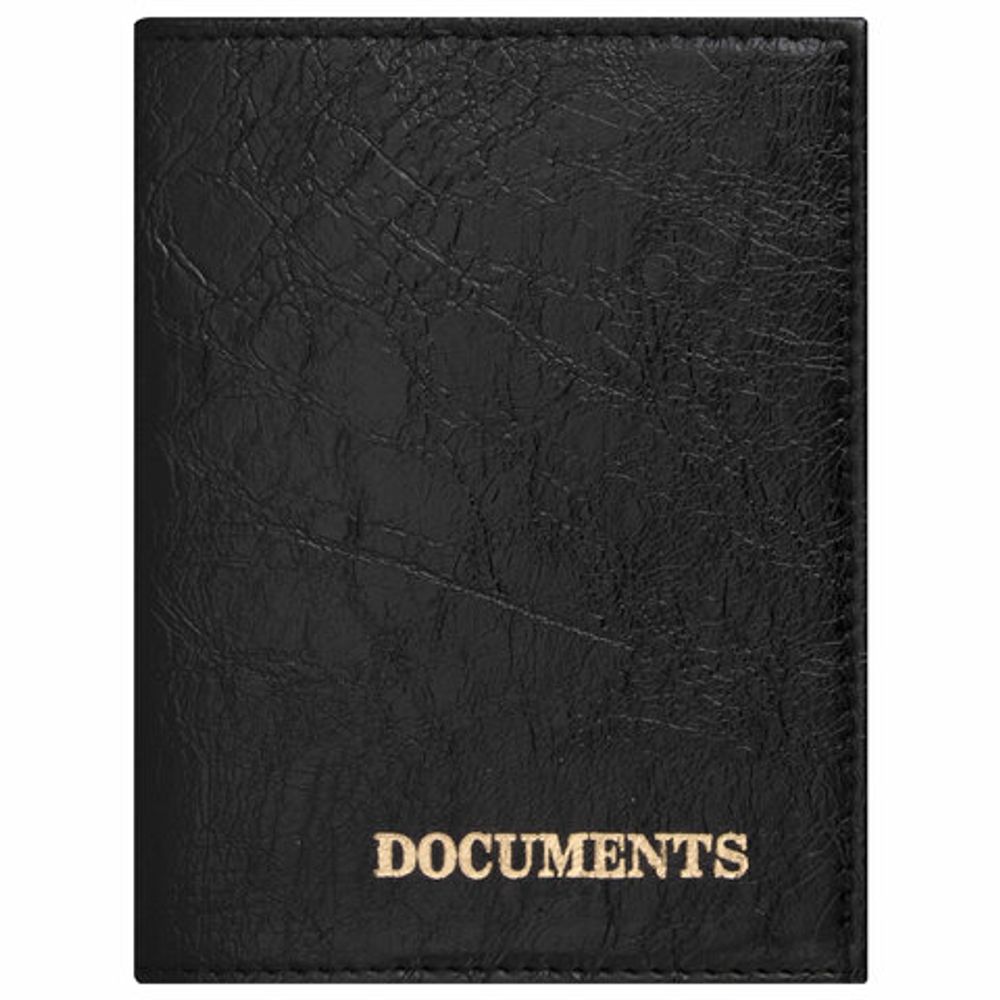 Обложка для автодокументов STAFF "Profit", экокожа, "DOCUMENTS", черная, 237181