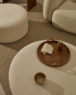 Kaeli Пуф для ног со съемным чехлом из экрю букле Ø 90