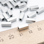 Бусина Брусок, сталь, размер 10*4 мм, цена за набор 5 штук