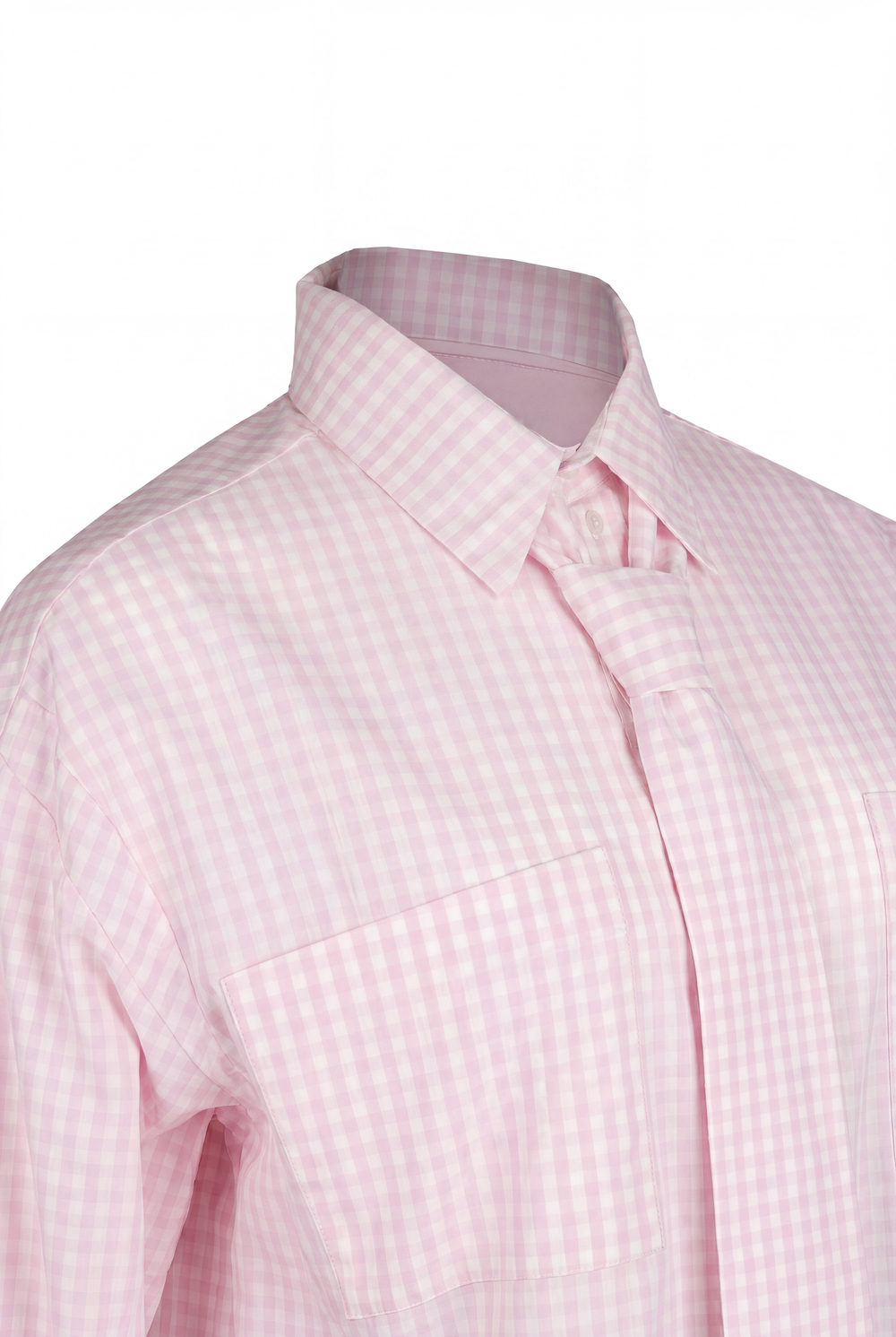 «Evi’s shirt» Базовая рубашка из плотного хлопка с галстуком.