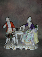 Статуэтка. Фарфор. За игрой в шахматы. Rudolf Kammer. Германия