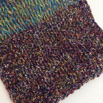 COLORADO - lineapiu'; 68% хлопок, 32% п/а; 600м/100гр; цвет: B6716 Rosso/nero, missoni: красная, желтая и белая нити в фиолетовой оплетке; S921