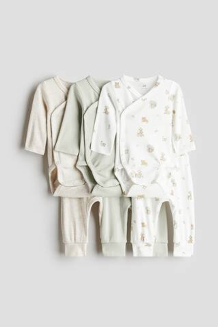 H&M Комплект из боди и штанов, светло-зеленый