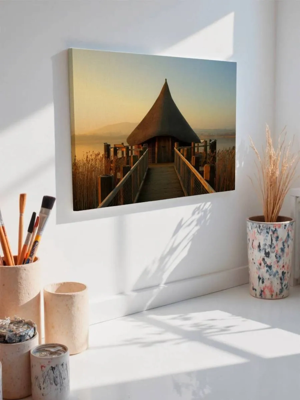 Картина на стену 40 X 50 Домик на мосту