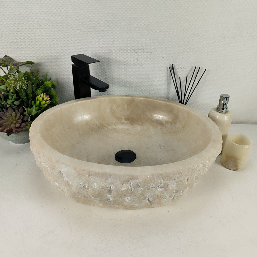 Раковина из оникса ПАРА! Erozy White EO-64426 52*43*16 0168