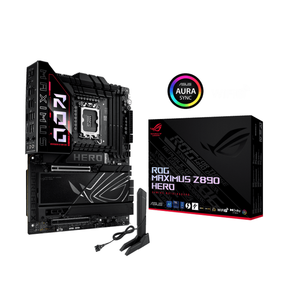 Материнская плата ASUS ROG MAXIMUS Z890 HERO, LGA1851 4xDDR5 4xSATA3 6xM.2 HDMI USB-C ATX