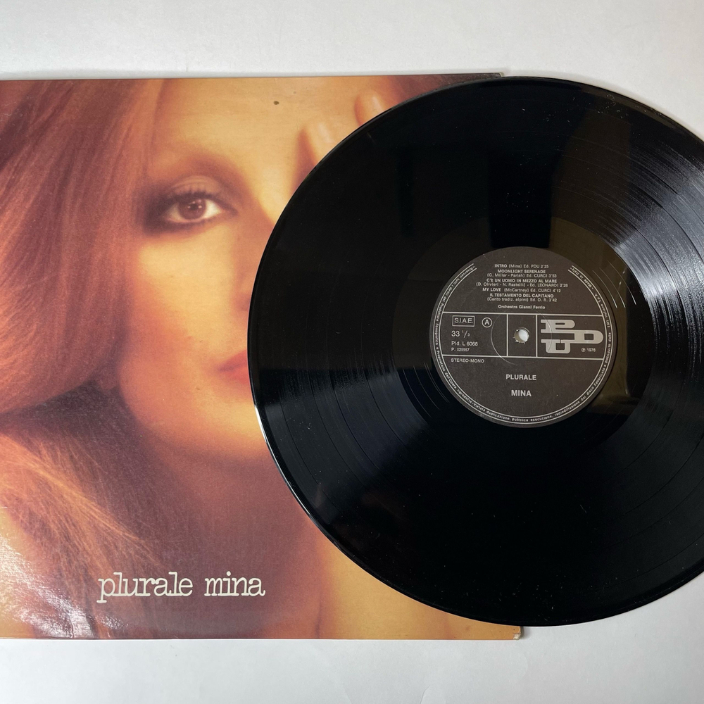Винтажная виниловая пластинка LP Mina Plurale (Италия 1976)