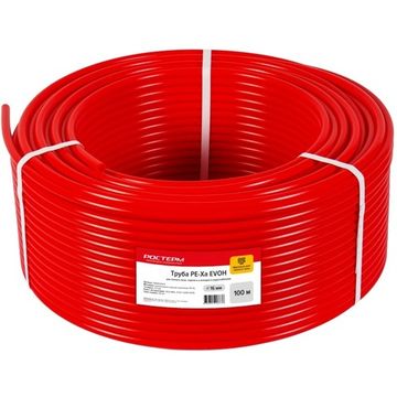 Труба РОСТерм 16х2,0 мм красная для тёплого пола из сшитого полиэтилена PE-Xa/EVOH бухта 100 м.