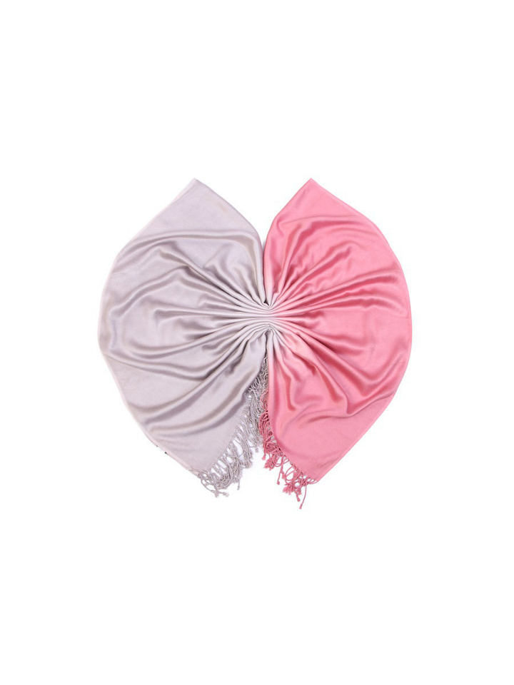 Палантин Вискоза 100% градиент цвет серо-розовый размер 180x80 см.