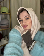 Косынка облегченная светло-бежевый меланж