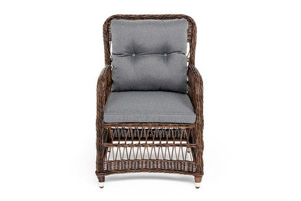 "Цесена" кресло плетеное из искусственного ротанга, цвет коричневый