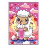 Картина по номерам для малышей на картоне 20х30 "Милая овечка" (Lori)