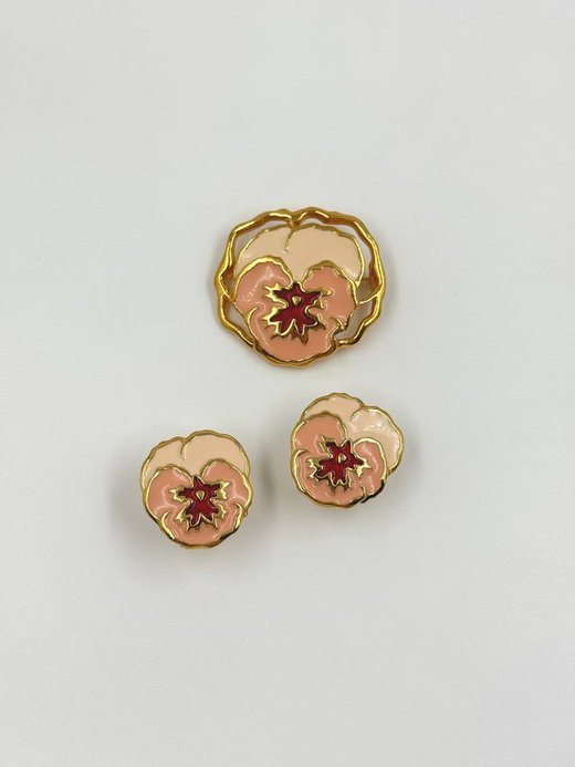 Комплект из броши и клипс Avon