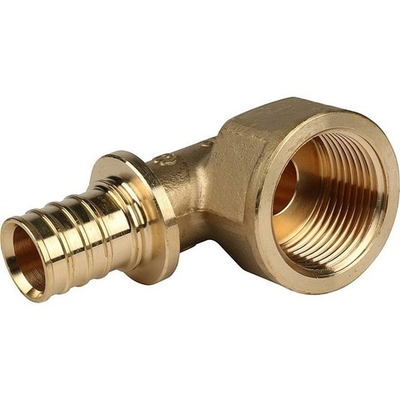 STOUT Угольник-переходник с внутренней резьбой 25x1" для труб из сшитого полиэтилена аксиальный