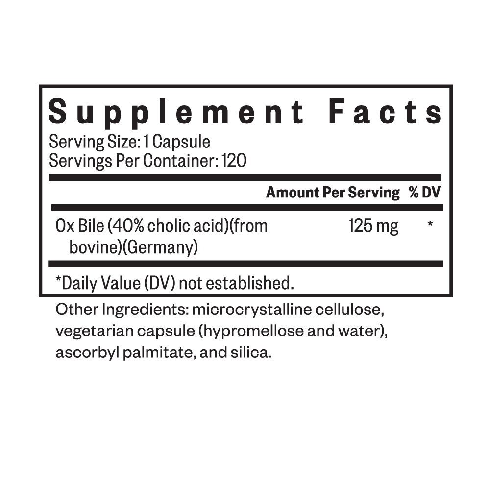 Seeking Health, желчь крупного рогатого скота, 125 мг, 120 капсул