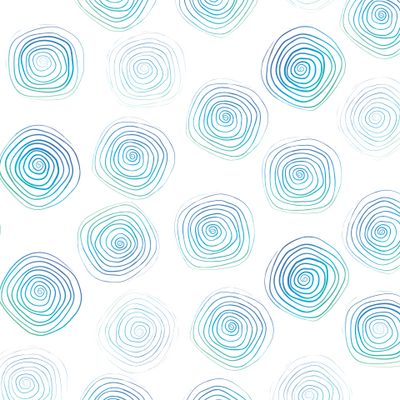 Голубые спиральные круги на белом