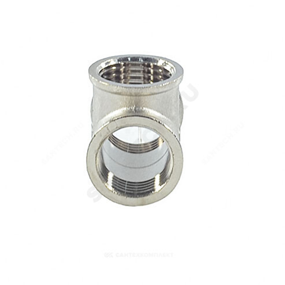 Тройник латунь никель Ду 32 (1 1/4") ВР/ВР SantechSystems