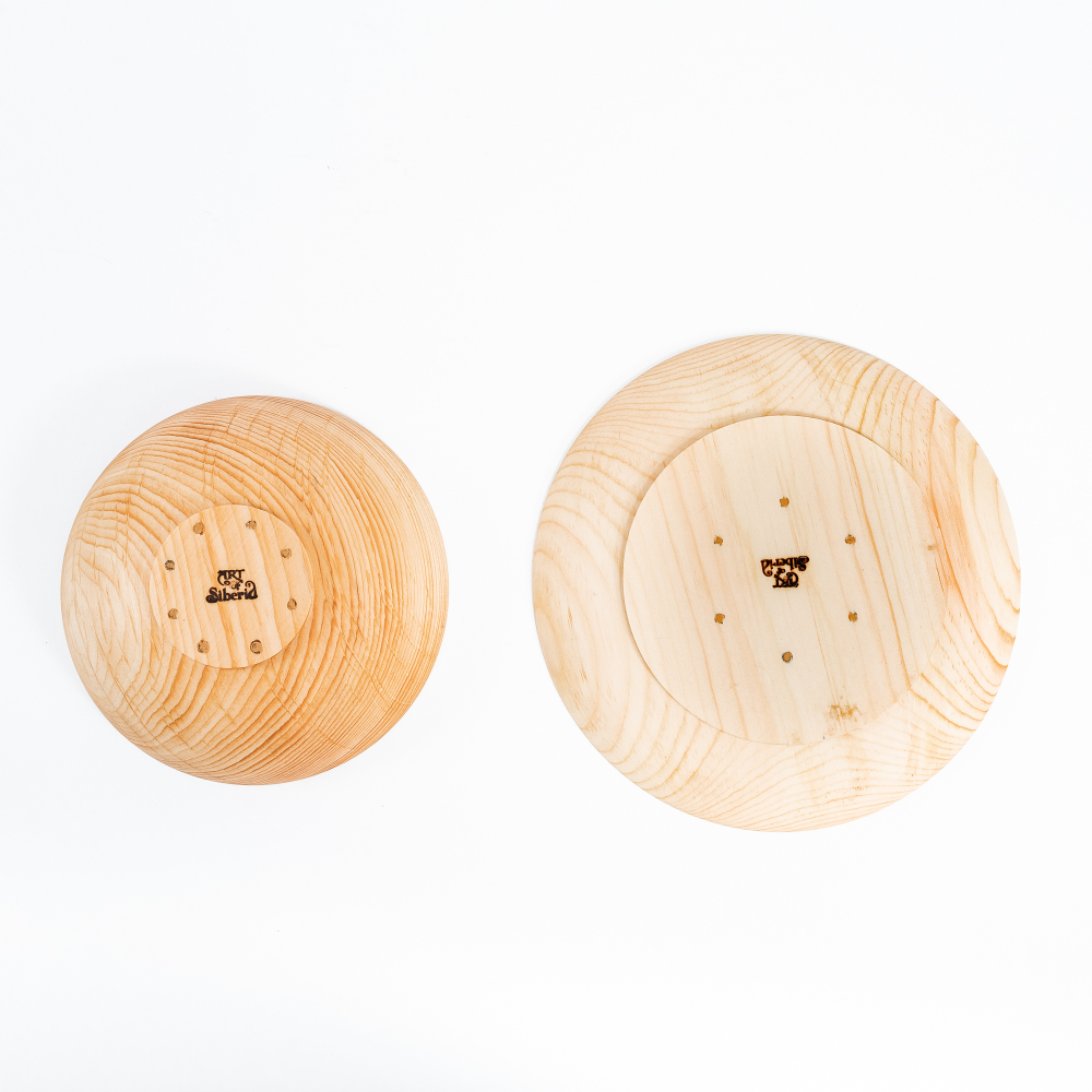 Набор деревянных тарелок Art of Siberia серии Лотос из сибирского кедра. TN55