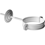 Хомут трубы Docke Stal Premium PVHT-1044 D125/90 мм Ral 9010 Пломбир
