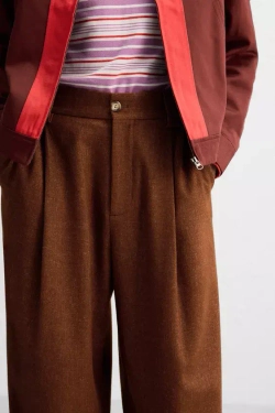 ZARA X HARRY LAMBERT ШИРОКИЕ БРЮКИ, ЧЕРЕПИЧНЫЙ