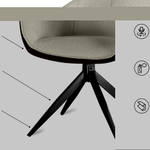 Стул на металлокаркасе Woodville Kansas brown, cream, black, ножки черные