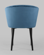 Стул с подлокотниками Нейтон велюр пыльно-синий