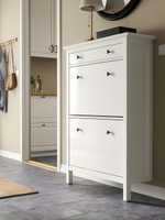 IKEA Обувница 3 ящ, HEMNES 89х127х30, черная/св-коричневая, из массива сосны, КЫМОР (ХЕМНЭС ИКЕА)