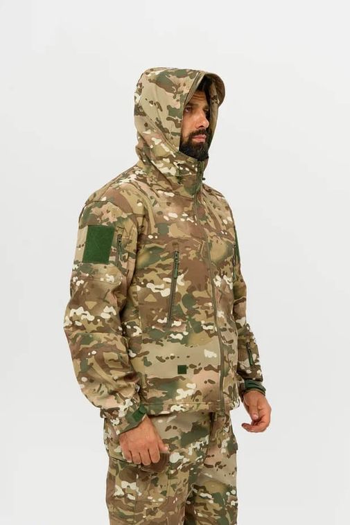 Костюм тактический утепленный Softshell Мультикам -softshell-multikam