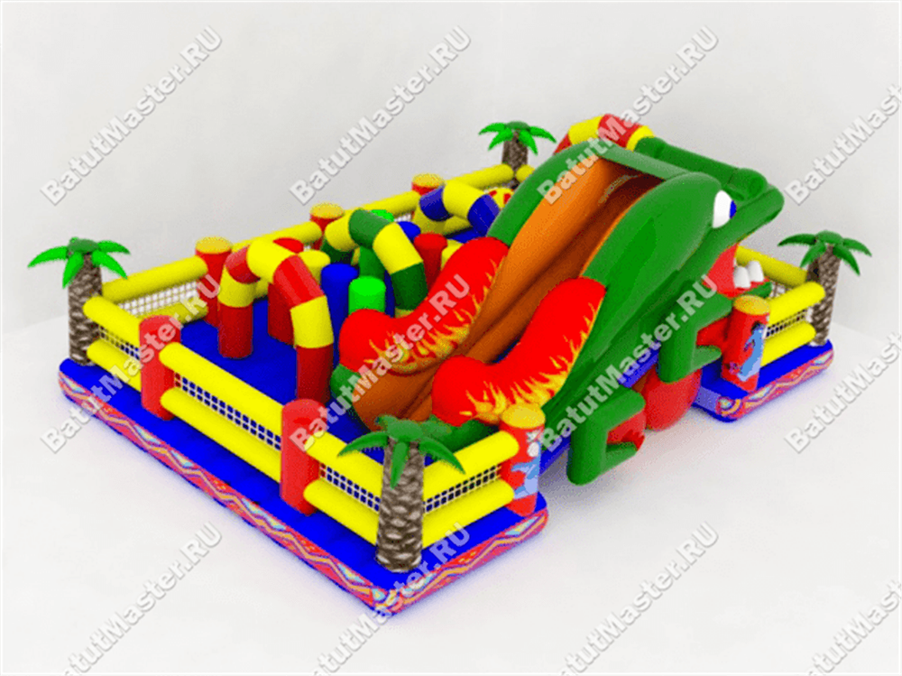 Надувной батут "Огненный ящер"