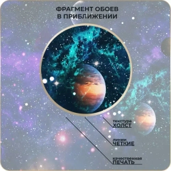 Фотообои 3D Космос в спальню, в гостиную, на кухню 500х270