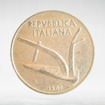 Italy 10 Lire 1967 R, VF