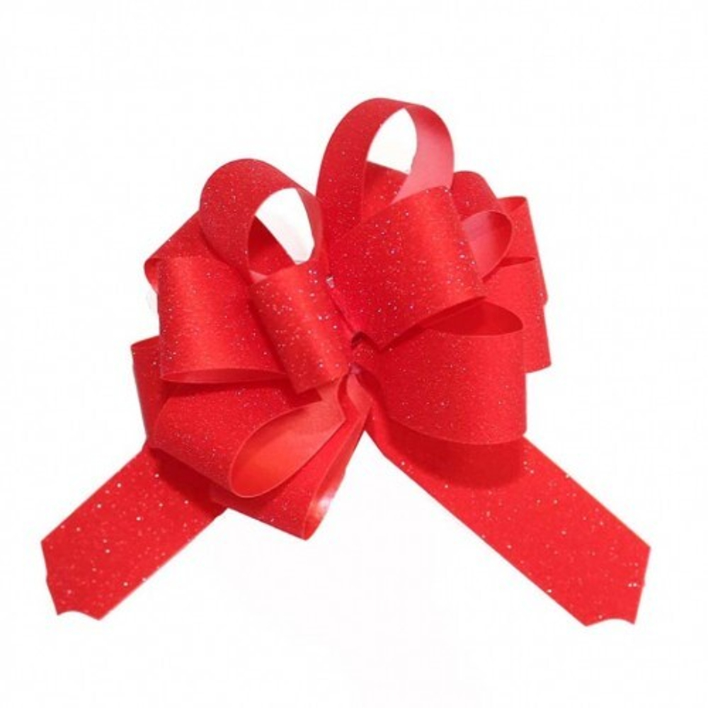 Бант Для Упаковки Подарка Блеск 1,8 Х 1,8 См (Красный)