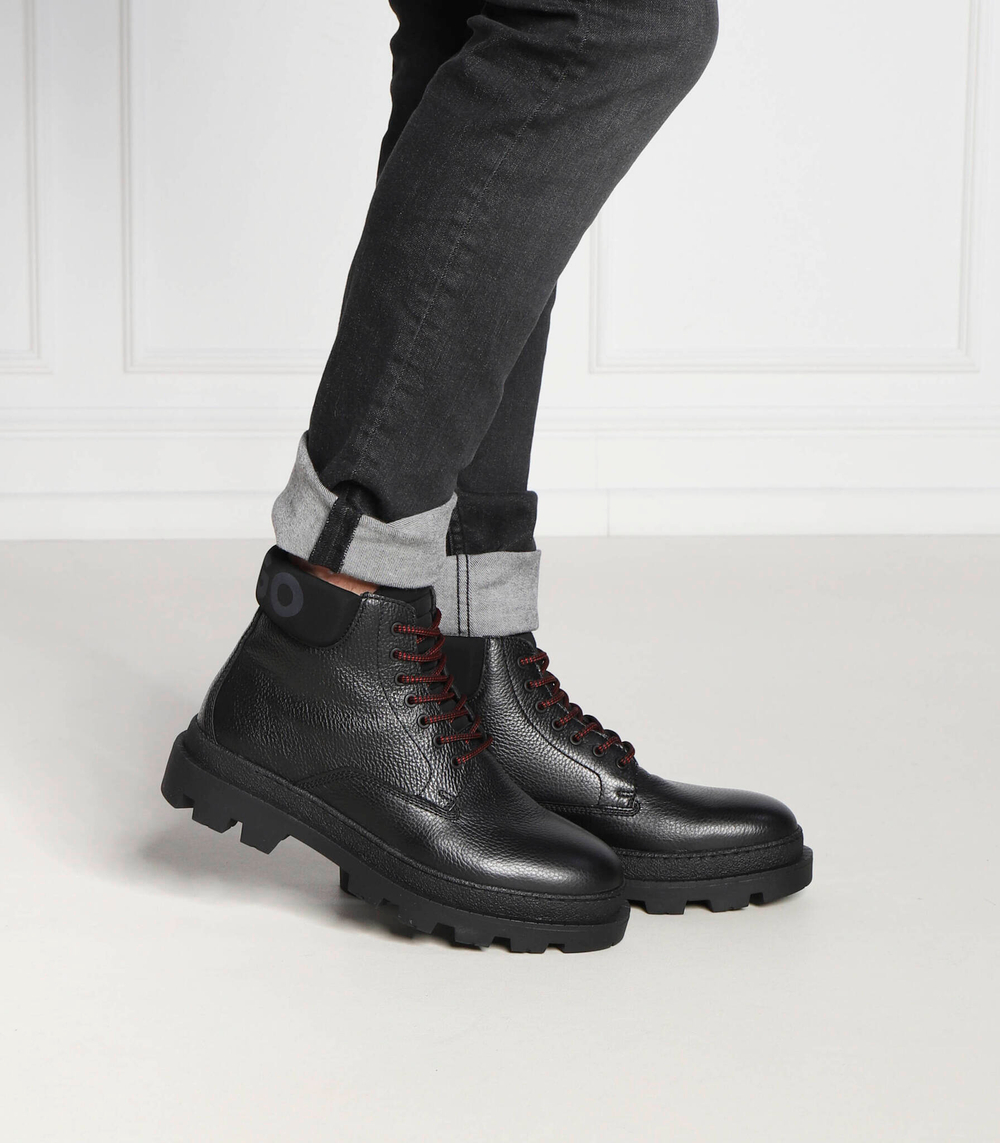 Кожаные трапперы graham_halb_grny HUGO - черный(50486324)