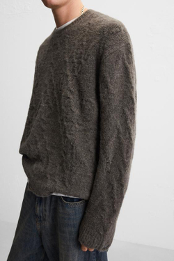 ZARA СВИТЕР, СЕРО-КОРИЧНЕВЫЙ