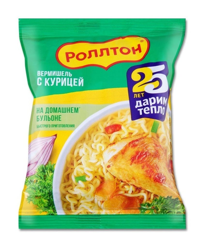 Вермишель Роллтон с курицей 60 гр