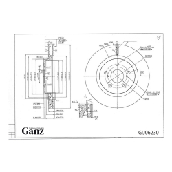 Диск тормозной GANZ передний с покрытием TOYOTA Camry 17 / Rav4 18 Арт.: GIJ06230