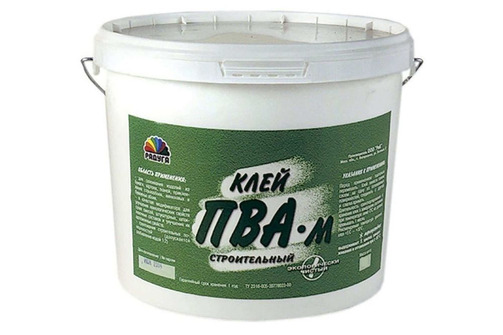 КЛЕЙ ПВА СТРОИТЕЛЬНЫЙ "РАДУГА" 10 КГ