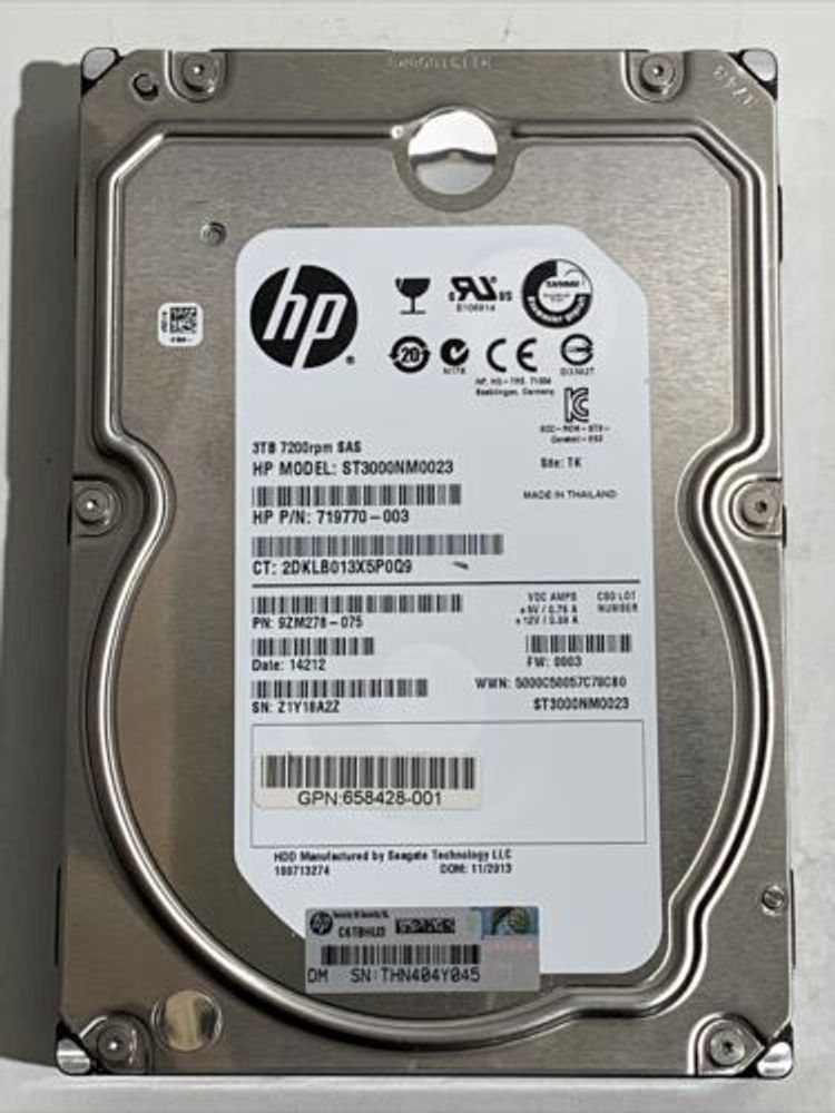 Жесткий диск HP 3TB SAS 7.2K 6 Gb/s LFF 9ZM278-075